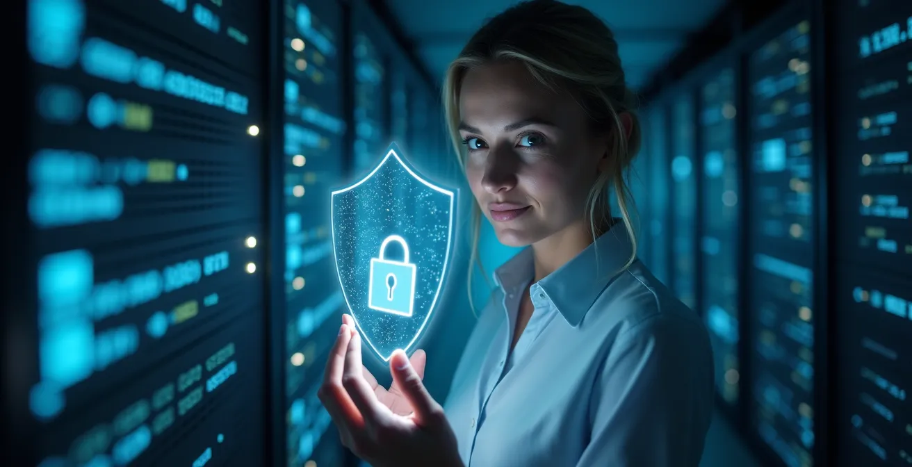 Visuele weergave van off-chain en on-chain data scheiding voor AVG-compliance