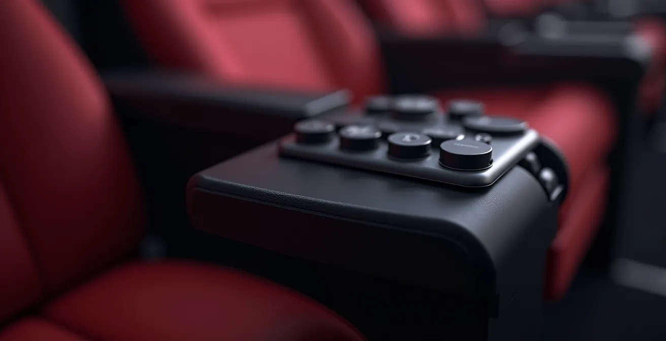 4DX bioscoopzaal met bewegende stoelen en effecten