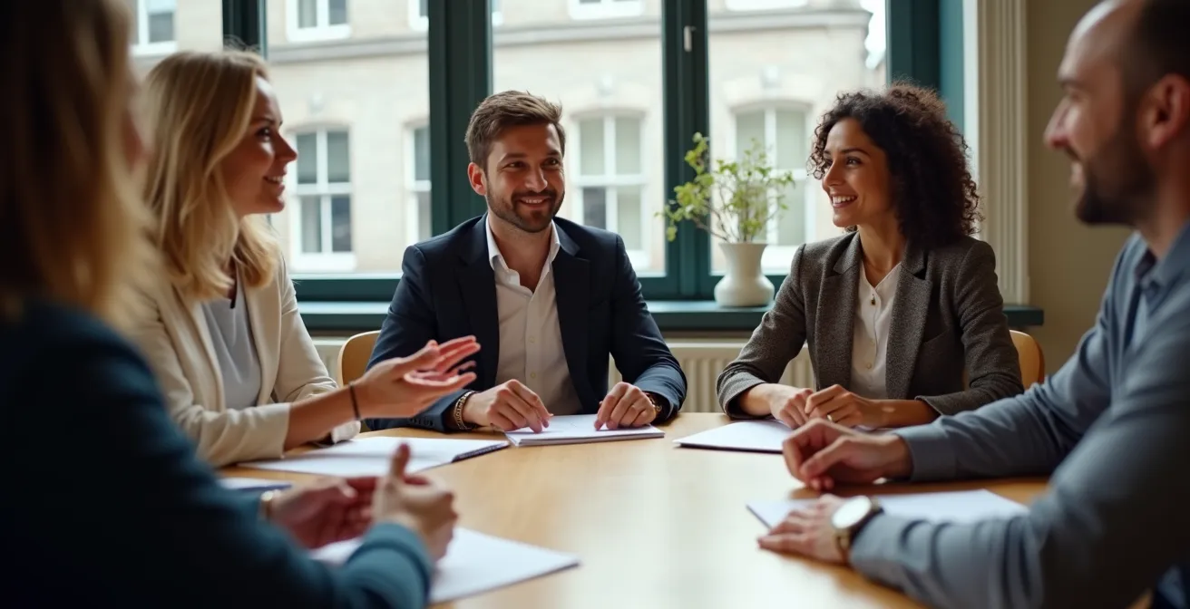Ronde tafel met diverse Nederlandse stakeholders in overleg