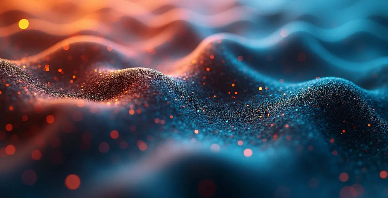 Abstracte visualisatie van technologische en sociale integratie